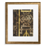 Print Trellis Pattern by Ethan Harper I set of 2 Antique golden wooden frame | clear glass Accessories 120718 4