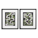 Print Window Trellis by Michael Willett set of 2 Black wooden frame | clear glass Accessories 120719 2