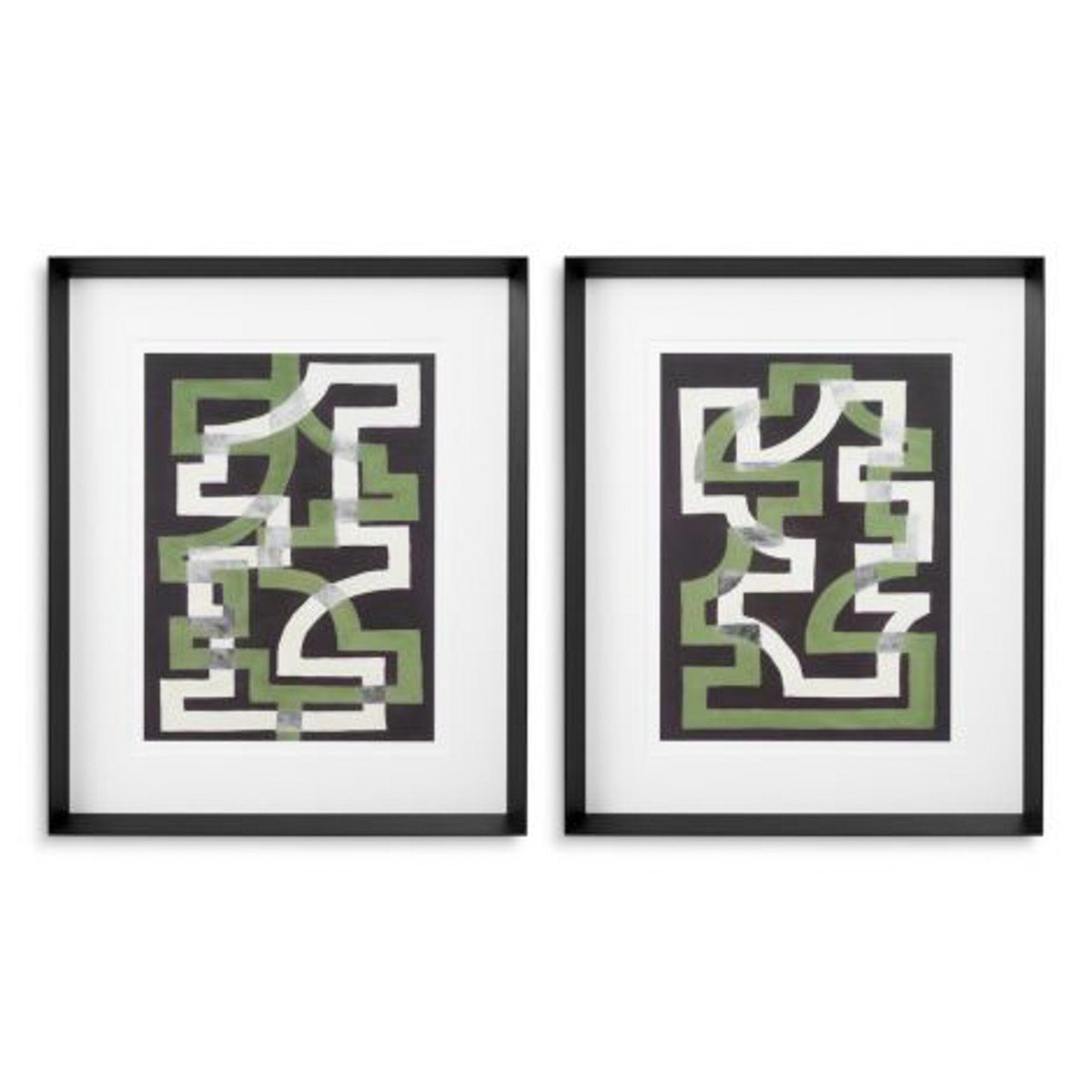 Print Window Trellis by Michael Willett set of 2 Black wooden frame | clear glass Accessories 120719 8