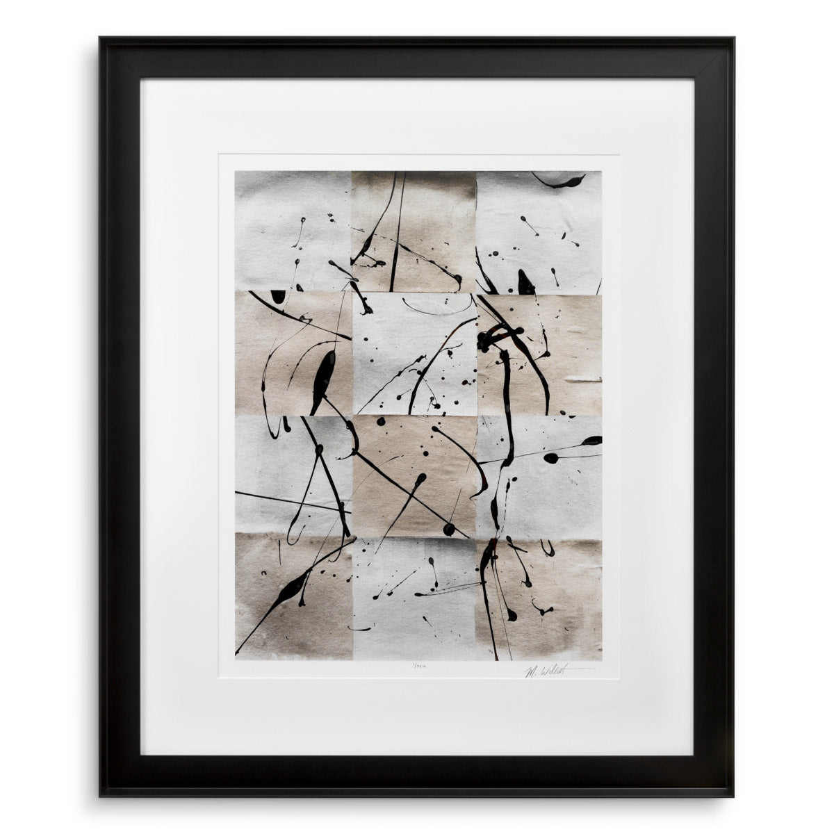 Print Ink Casting by Michael Willett set of 2 Black wooden frame | clear glass Accessories 120720 5