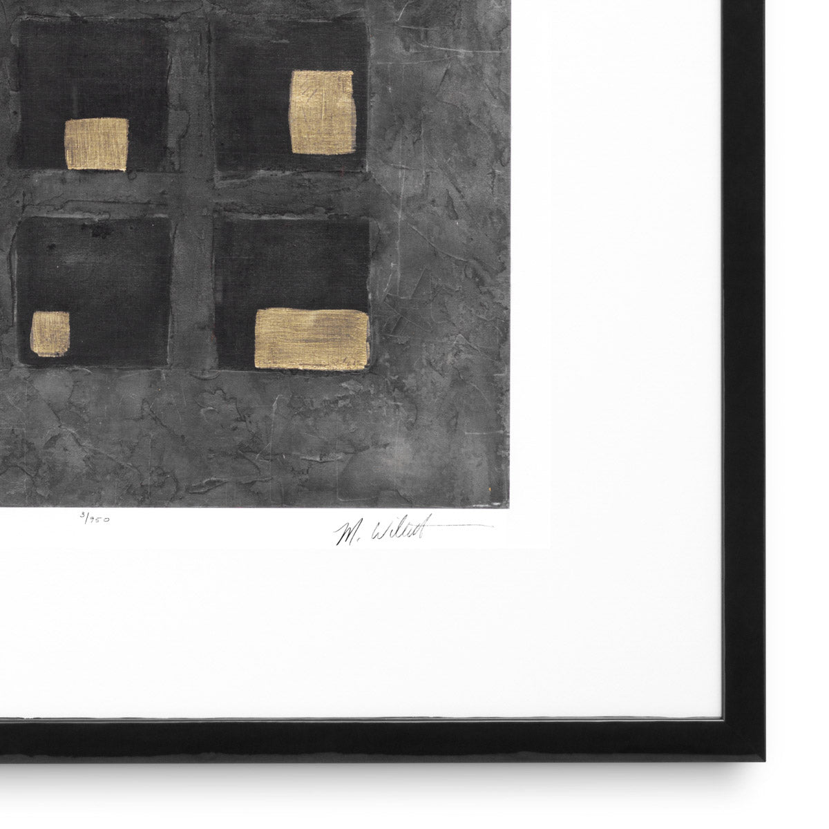 Print Black Squares by Michael Willett set of 2 Black wooden frame | clear glass Accessories 120722 6