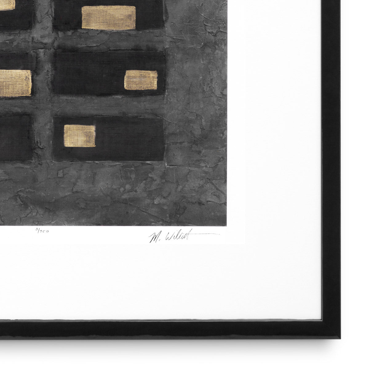 Print Black Squares by Michael Willett set of 2 Black wooden frame | clear glass Accessories 120722 7