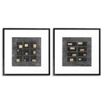 Print Black Squares by Michael Willett set of 2 Black wooden frame | clear glass Accessories 120722 9