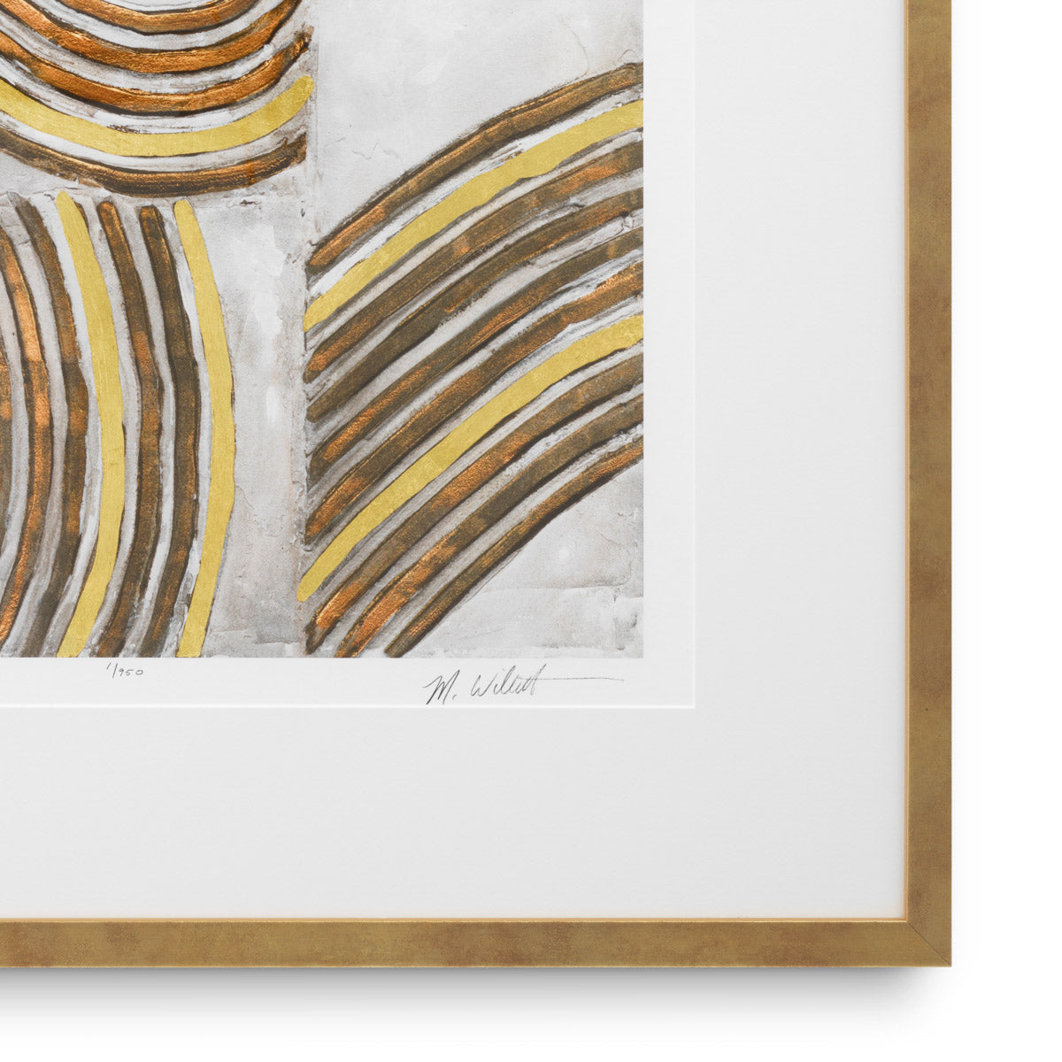 Print Refined Catena by Michael Willett set of 2 Antique golden wooden frame | clear glass Accessories 120723 7