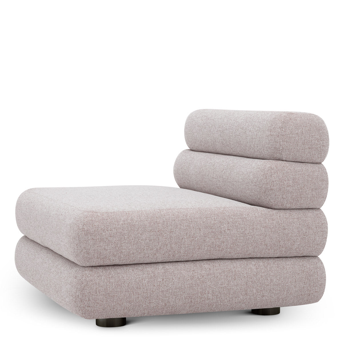 Close-up of Outdoor Modular Sofa Malaga - Middle highlighting Polyester and Mauritius Light Grey (Image 10)