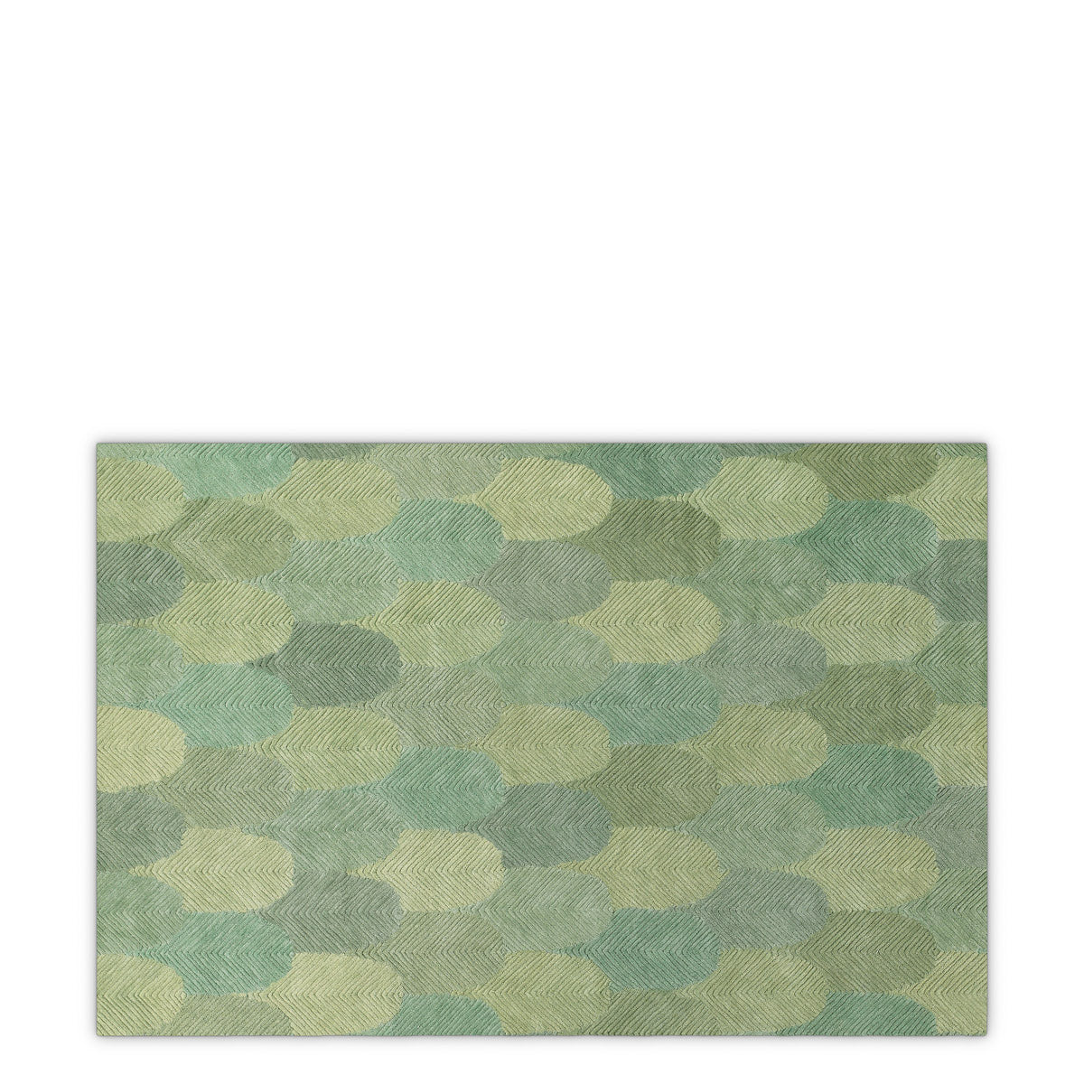 Rug Mayfield 78.74" X 118.11" by Eichholtz in a styled setting — Green, Hand Tufted, 100% Wool Pile (Image 4)
