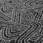 Close-up of Cushion Amarante highlighting Viscose, Linen, Polyester, Acrylic and Camari Black (Image 2)