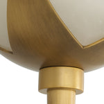 Alternate perspective of Wall Lamp Alesa Single — Antique Brass, Alabaster finish (Image 6)