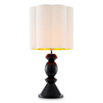 Eichholtz Table Lamp Dionne — Piano Black, White Shade hero image (Image 1)