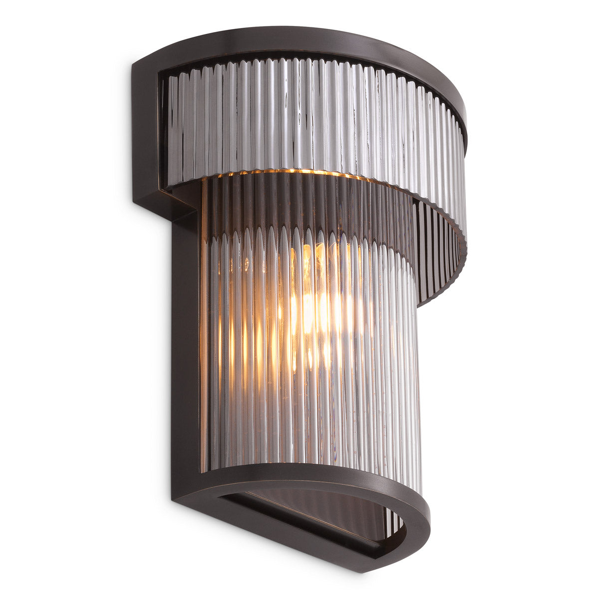 Alternate perspective of Wall Lamp Andromeda — Bronze Highlight, Smoke Glass finish (Image 6)