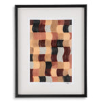 Close-up of Prints Sun Baked Mosaïc by Grace Popp set of 2 highlighting Glass and Black Wooden Frame, Clear Glass (Image 2)