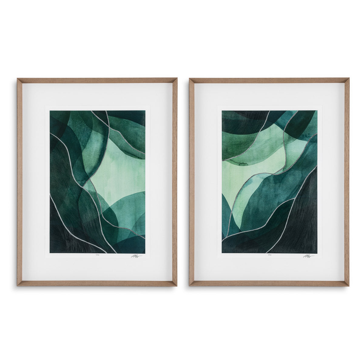 Eichholtz Prints Tide Source by Grace Popp set of 2 — Wooden Frame, Clear Glass hero image (Image 1)