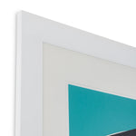 Close-up of Print Silkscreen from Boissière I by Henri Boissiè highlighting Glass and White Frame, Clear Glass (Image 2)