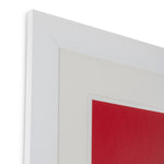 Close-up of Print Silkscreen from Boissière II by Henri Boissi highlighting Glass and White Frame, Clear Glass (Image 2)