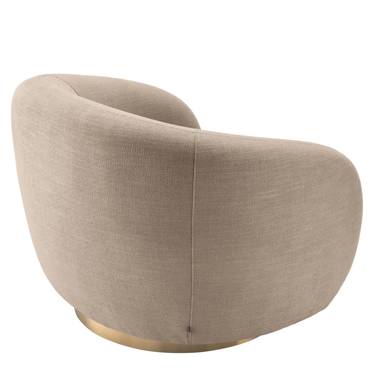 Detail shot of Swivel Chair Brice craftsmanship — Brass, Viscose, Polyester accents (Image 5)