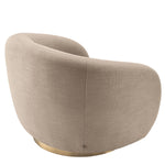 Detail shot of Swivel Chair Brice craftsmanship — Brass, Viscose, Polyester accents (Image 5)