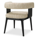 Dining Chair Dubois by Eichholtz in a styled setting — Black Oak Veneer, Bouclé Sonata Cream (Image 4)