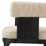 Lifestyle angle of Dining Chair Dubois with refined Black Oak Veneer, Bouclé Sonata Cream tones (Image 8)
