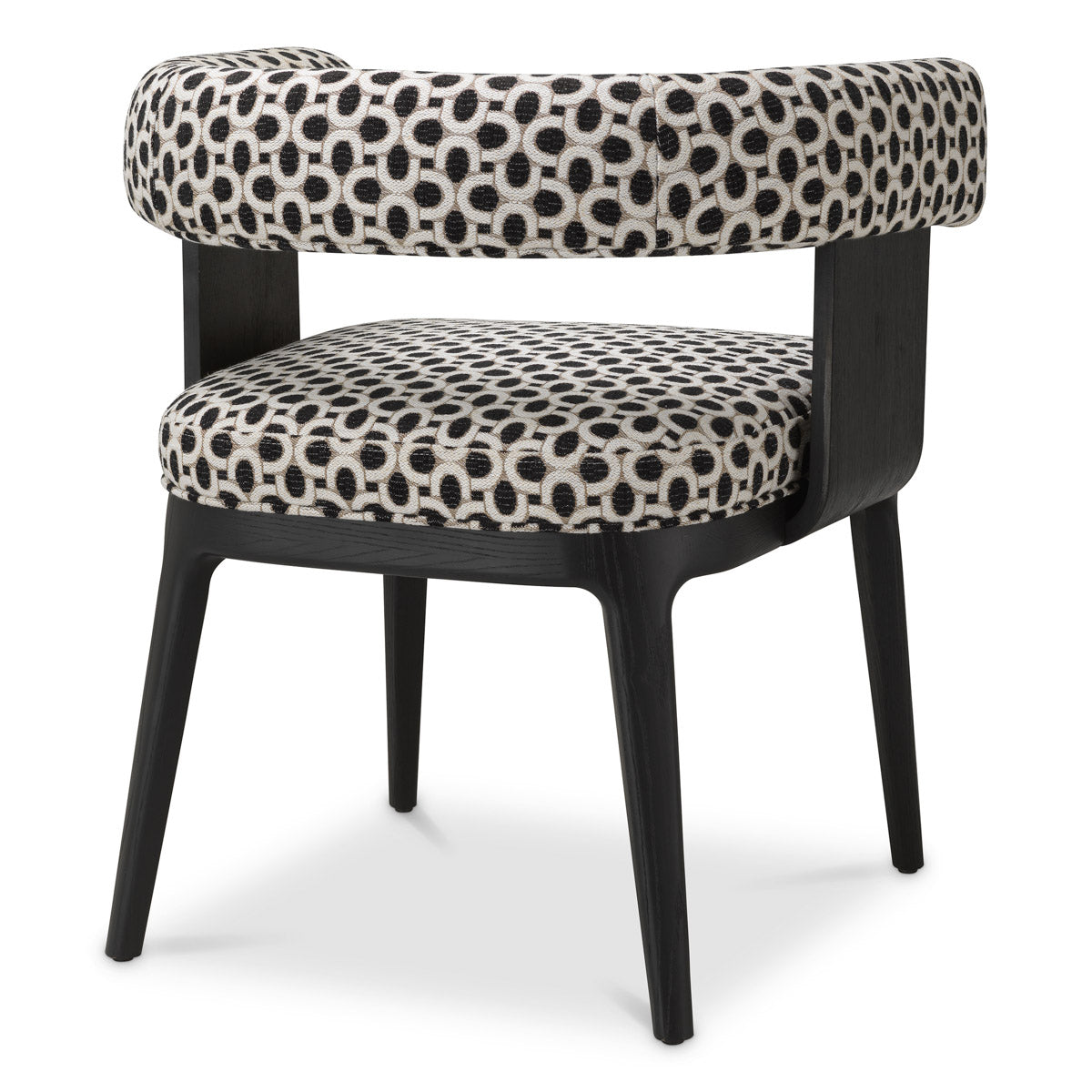 Dining Chair Dubois by Eichholtz in a styled setting — Black Oak Veneer, Sunbeam Black (Image 4)