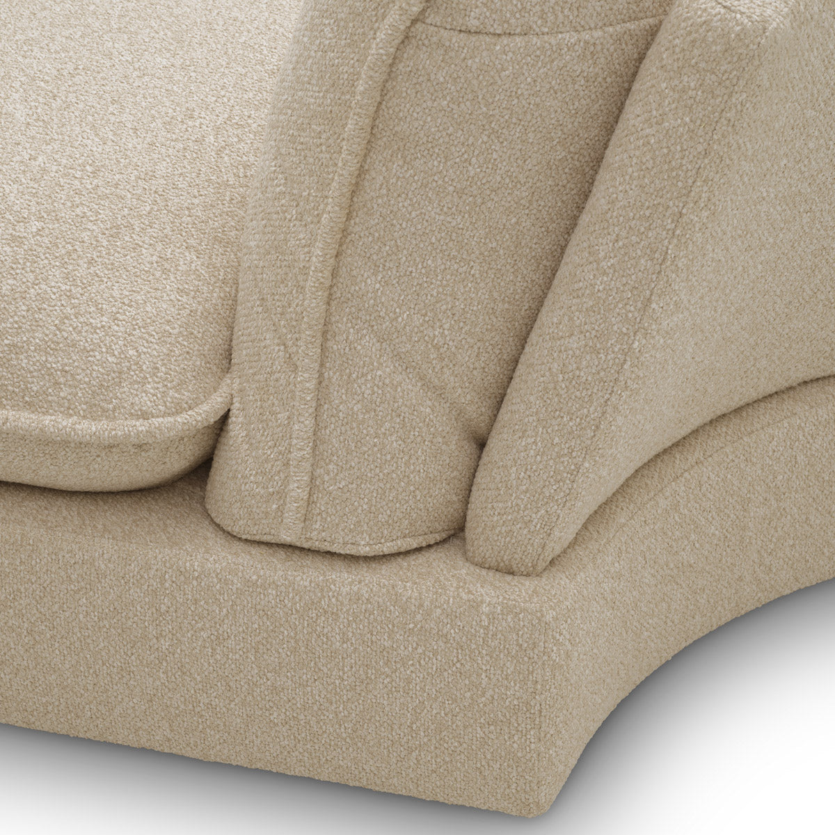 Detail shot of Modular Sofa Cresson - Outer corner craftsmanship — Polyester accents (Image 5)