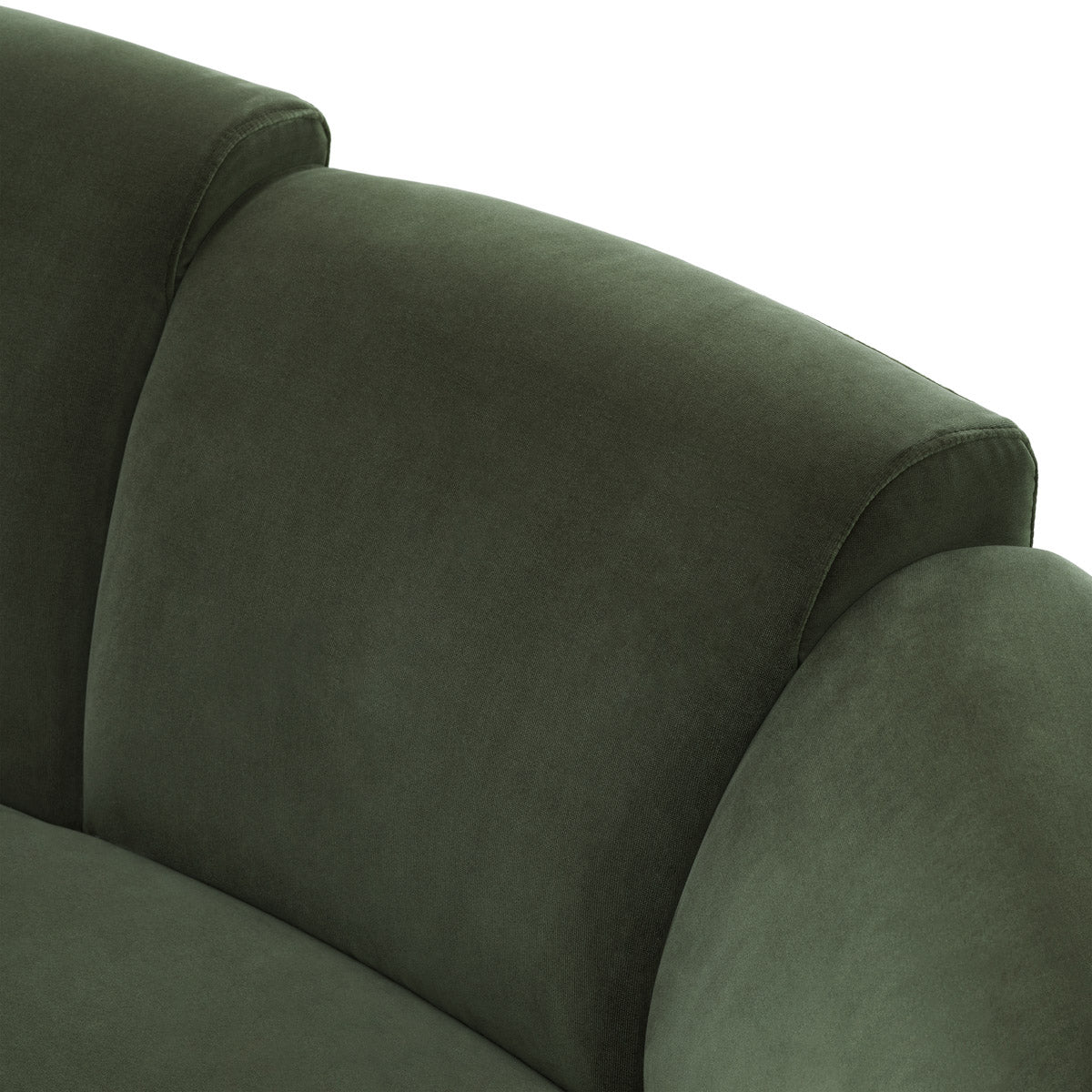 Lifestyle angle of Sofa Marbella S with refined Torrin Green Velvet tones (Image 8)