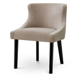 Eichholtz Dining Chair Chavelle — Black, Torrin Natural Velvet hero image (Image 1)