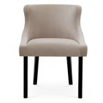 Close-up of Dining Chair Chavelle highlighting Polyester and Black, Torrin Natural Velvet (Image 2)