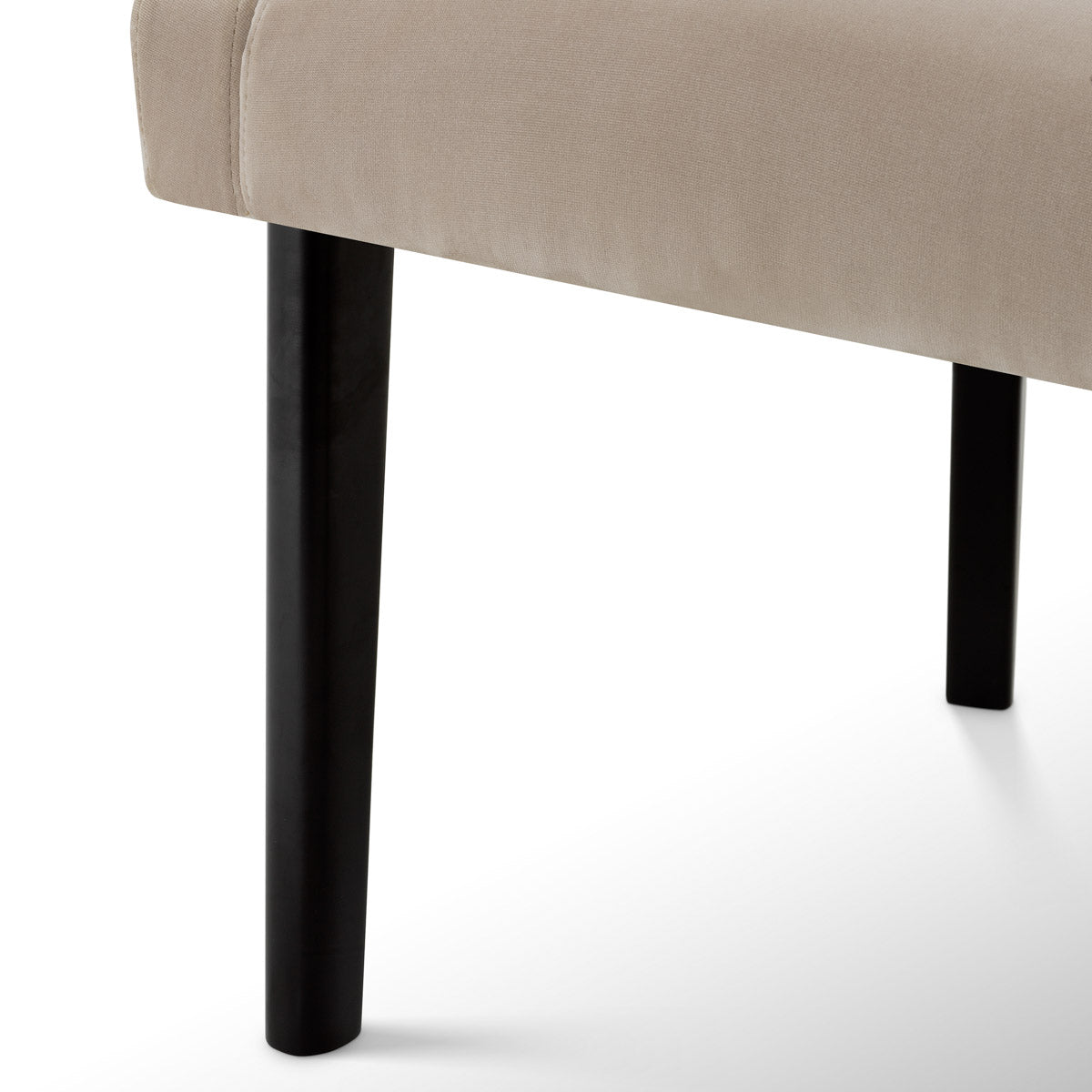 Alternate perspective of Dining Chair Chavelle — Black, Torrin Natural Velvet finish (Image 6)