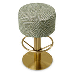 Bar Stool Carleton by Eichholtz in a styled setting — Brushed Brass, Camari Green, Swivel Base (Image 4)