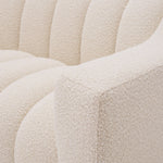 Alternate perspective of Sofa Kelly XS — Bouclé Cream, Black Base finish (Image 6)