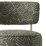 Packaging or detail view for Bar Stool Carleton with back — Brass, Viscose, Linen, Polyester, Acrylic & finish highlights (Image 7)