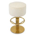Detail shot of Bar Stool Carleton craftsmanship — Brass, Viscose, Linen, Polyester, Acrylic accents (Image 5)