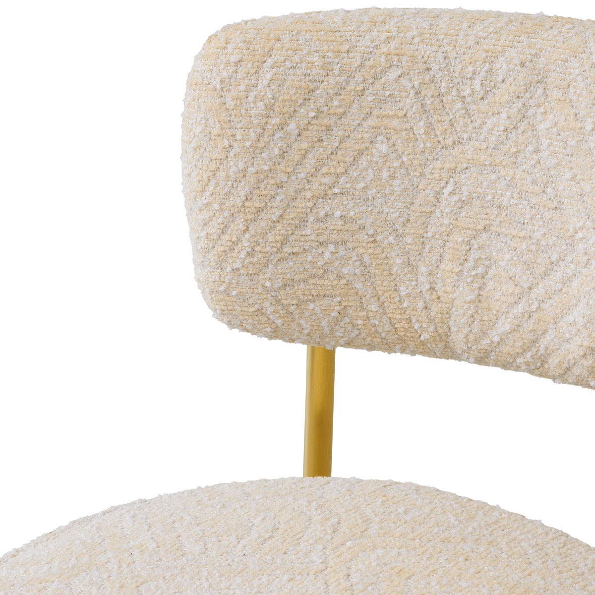 Eichholtz Bar Stool Carleton with back — Brushed Brass, Camari Cream, Swivel Base hero image (Image 9)