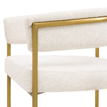 Eichholtz Dining Chair Gainsley — Brushed Brass, Axton Off-white hero image (Image 9)