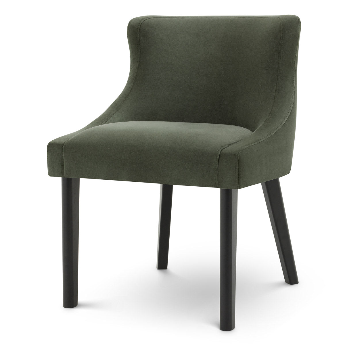 Eichholtz Dining Chair Chavelle — Black, Torrin Green Velvet hero image (Image 1)