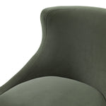 Close-up of Dining Chair Chavelle highlighting Polyester and Black, Torrin Green Velvet (Image 10)