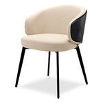 Dining Chair Camerota Scalea sand | black wooden back | black legs 100% polyester Chairs & Sofas A118570 2