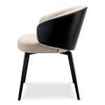 Dining Chair Camerota Scalea sand | black wooden back | black legs 100% polyester Chairs & Sofas A118570 5