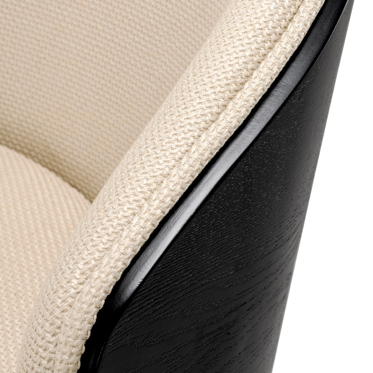 Dining Chair Camerota Scalea sand | black wooden back | black legs 100% polyester Chairs & Sofas A118570 6