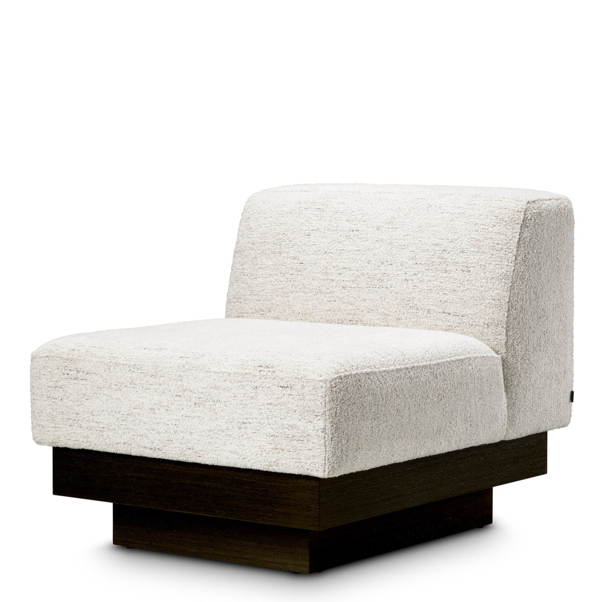 Chair Bastion Seashell off-white | charcoal veneer base 50% polyester | 50% viscose Chairs & Sofas A118980 2