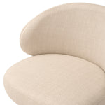 Counter Stool Camerota Scalea sand | black wooden back | black legs | swivel 100% polyester Chairs & Sofas A119051 6