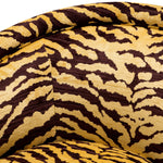 Swivel Chair Catene Tigris brown | brushed brass finish swivel base 85% viscose | 15% polyester Chairs & Sofas A119426 8