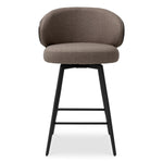 Counter Stool Camerota Scalea grey | black wooden back | black legs | swivel 100% polyester Chairs & Sofas A119538 3