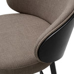 Counter Stool Camerota Scalea grey | black wooden back | black legs | swivel 100% polyester Chairs & Sofas A119538 6