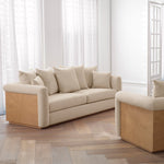 Sofa Amadeo Natural oak veneer | renato ecru 51% recycled polyester | 49% polyester Chairs & Sofas A119567 3