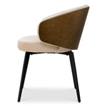 Dining Chair Camerota Sabino beige | walnut finish back | black legs 100% polyester Chairs & Sofas A119654 6