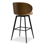Bar Stool Camerota Sabino beige | walnut finish back | black legs | swivel 100% polyester Chairs & Sofas A119669 5