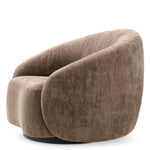 Swivel Chair Amore Avelin brown | black swivel base 100% polyester Chairs & Sofas A119810 6