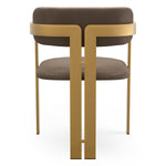 Dining Chair Donato Brushed brass finish | seymore truffle 100% leather Chairs & Sofas A120935 4