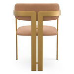 Dining Chair Donato Brushed brass finish | seymore camel 100% leather Chairs & Sofas A120936 4